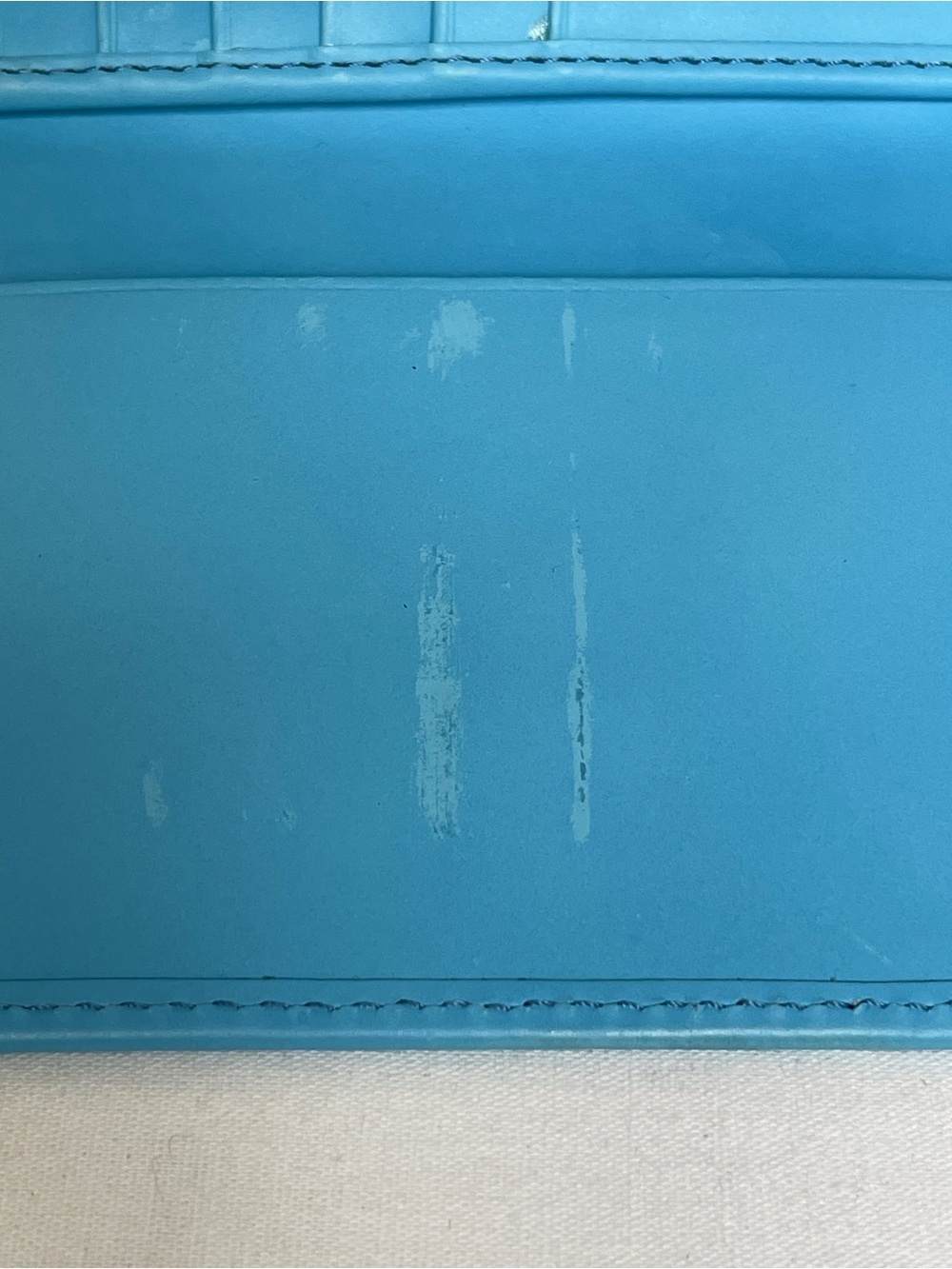 Dooney & Bourke Turquoise Leather Fold-Over Wallet with Gold Plaque - Picture 9 of 14